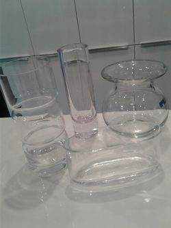 Collection of glass vases. Some high quality