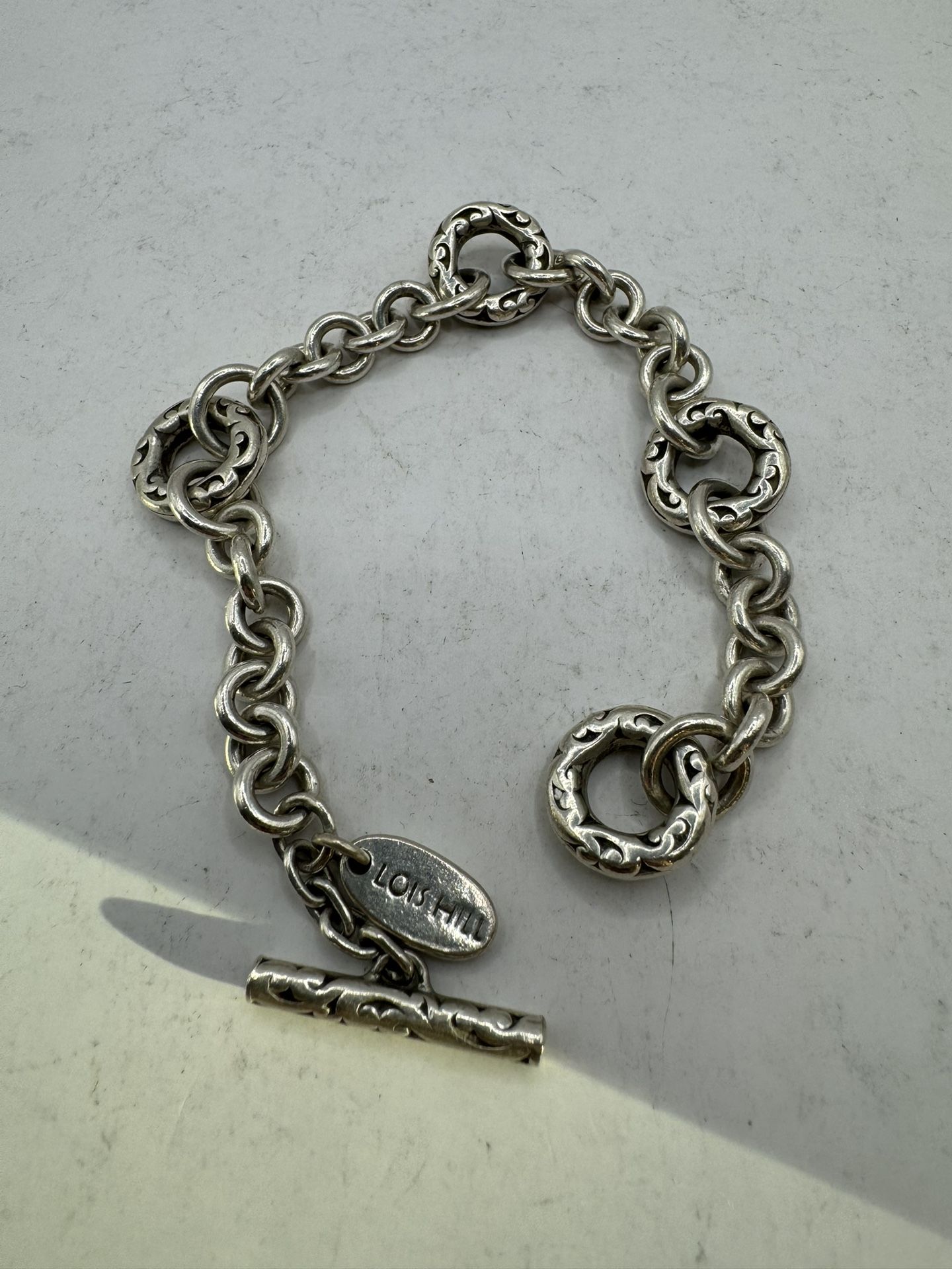 Vintage Lois Hill Designer Sterling Silver Bracelet 