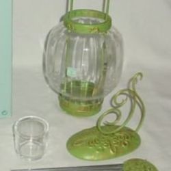 PartyLite Verdant Lights Lantern /Wind chime 