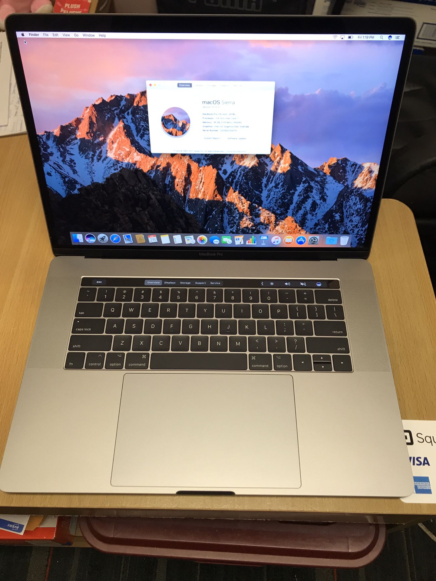 MacBook Pro Touch Bar Late 2016 15 inch used