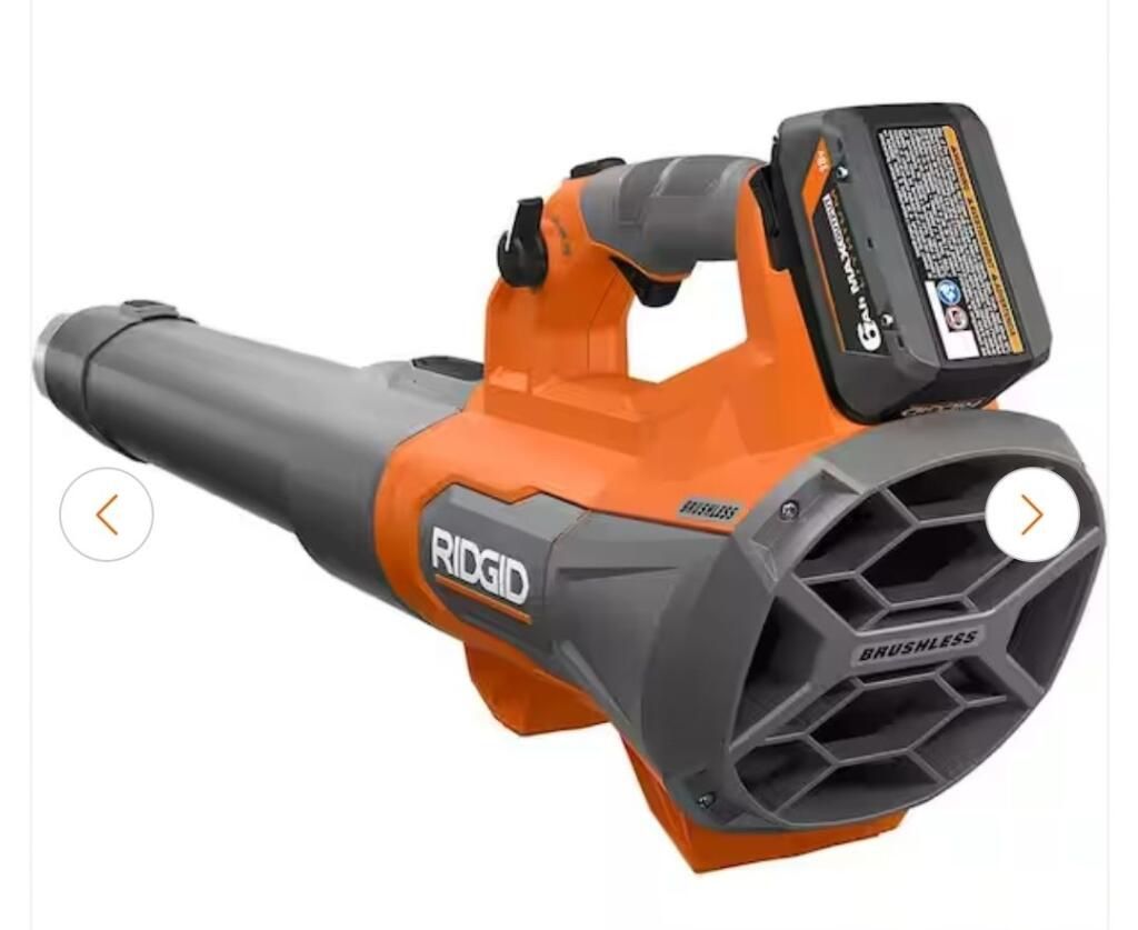 BRAND NEW . 18V Brushless 130 MPH 510 CFM Cordless Battery Leaf Blower with 6.0 Ah MAX Output Battery and Charger
