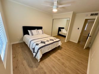 Queen bed frame and mattress