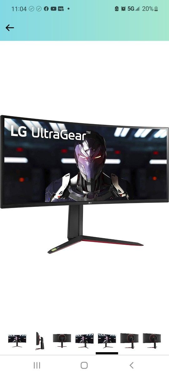 LG 34GP83A-B 34 Inch 21: 9 UltraGear Curved QHD (3440 x 1440) 1ms Nano IPS Gaming Monitor 160Hz