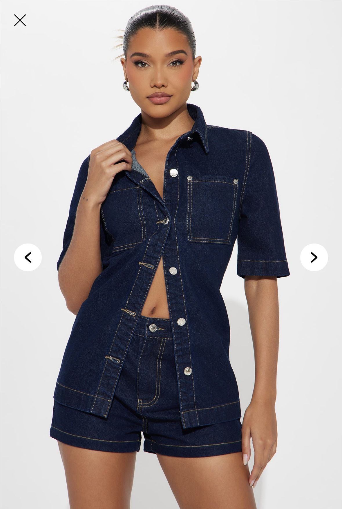 Denim Short Set