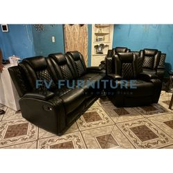 JUEGO DE DALA PIEL NEGRA! BOCINA BLUETOOTH Y LUCES LED! INSTALACIÓN Y ENTREGA! 3 PAGOS MENSUALES 