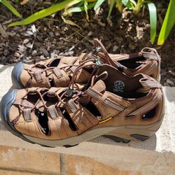 KEEN ARROYO II 2 1008419 Waterproof Brown Leather Water Hiking Shoes Sandals Men's Sz 12