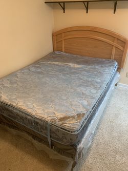 Queen Size Bed, box spring and headboard