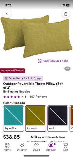 Outdoor throw pillows