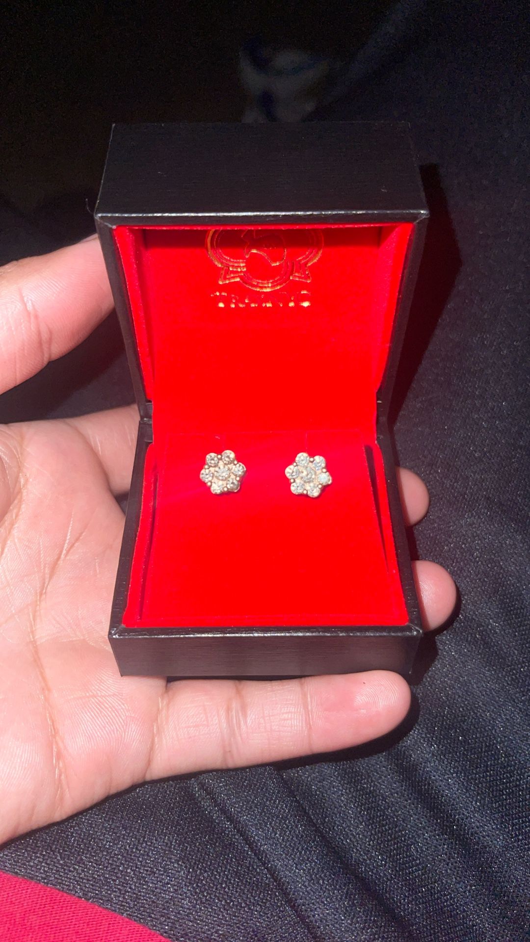 Flower Stud Diamond Earrings