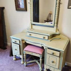 Antique  Vanity   with Stool