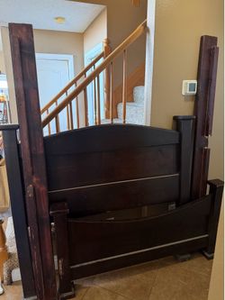 Wooden bed frame
