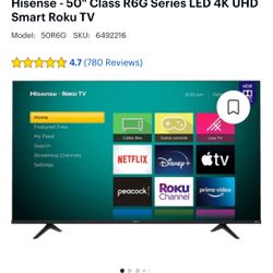 Hisense - 50" Class R6G Series LED 4K UHD Smart Roku TV