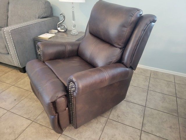 Leather Recliner (Adjustable W/ USB Charger)