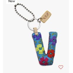 James Avery Consuela Alphabet Letter V Bag Charm Blue NEW