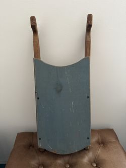 Handmade Wooden Sled (decor Only)