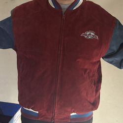 Colorado Avalanche Vintage Suede Jacket Jeff Hamilton Designs