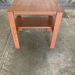 Solid Wood Table New With Shelf 