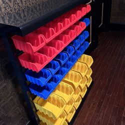 46 Bin Floor Mount Parts Rack 