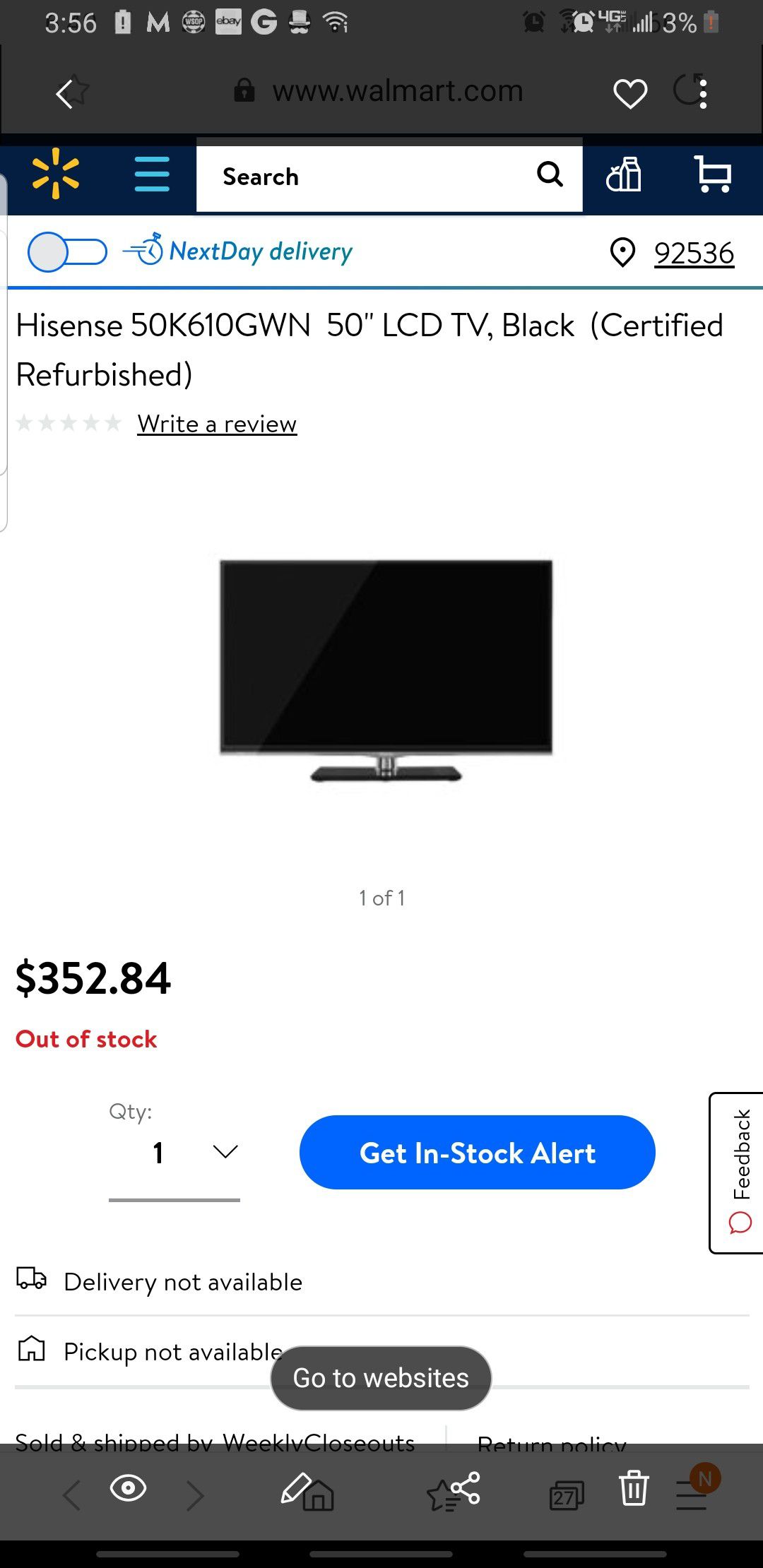 Hisence 50 inch smart tv