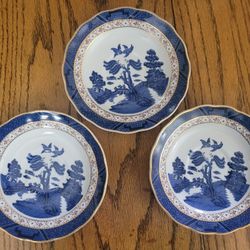 Royal Doulton Old Willow - Three Tea Saucers