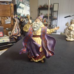 Merlin The Magician By Princeton Gallery High Quality Resin Figurine With Crystal Ball Wand 7.5"H Vintage 1995 Mint Condition