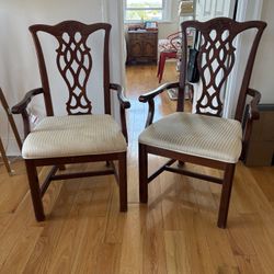 Vintage Upholstered Dining Chairs Set 