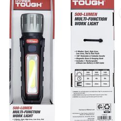 Hyper Tough Hyper Tough 500 Lumens Portable Multi-Use LED Work Light with Folding Stand and Magnetic Base
