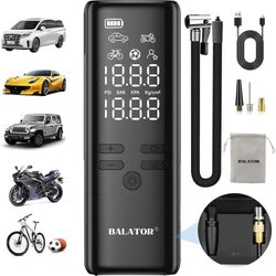 Tire Inflator Portable Air Compressor - Air Pump for Car Tires -150 PSI Black