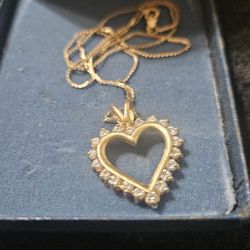 14k 1 Carat Diamond Heart