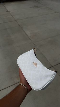 Coach Signature Mini Shoulder Bag White