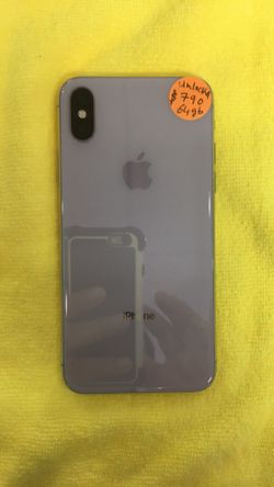 iPhone X Unlocked 64GB Silver Color