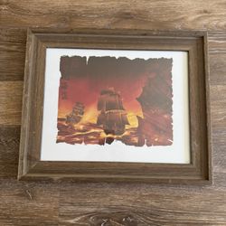 Pirates Of The Caribbean Disney Framed Artwork 
