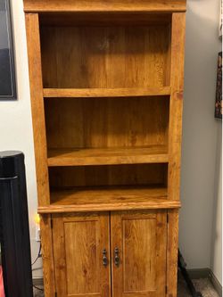 Wooden bookshelf