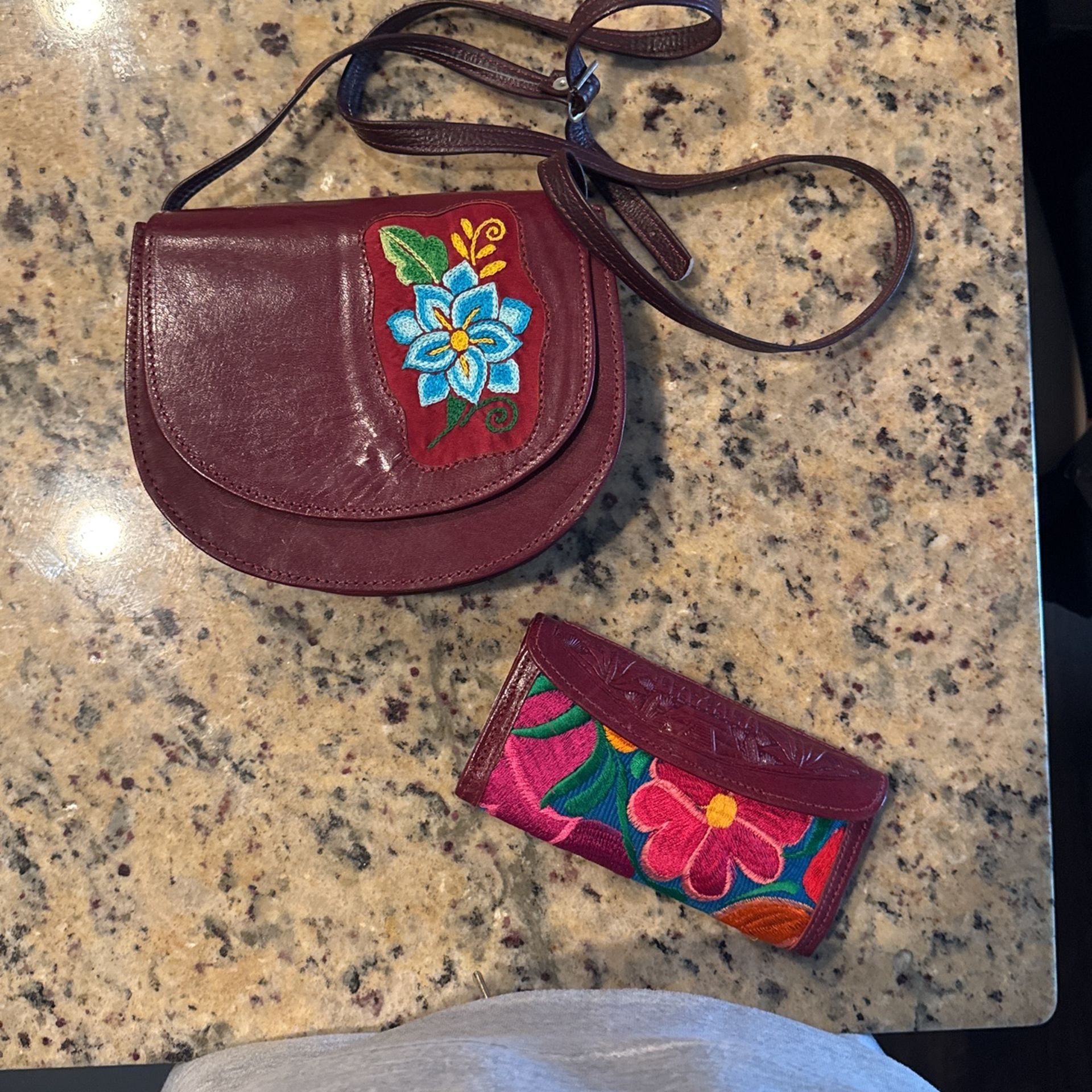 Authentic Leather Crossbody and Wallet from Oaxaca, Mexico