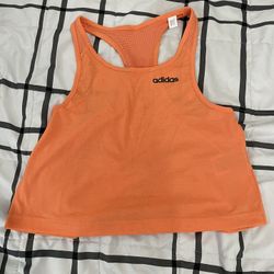 adidas - womens orange tank top