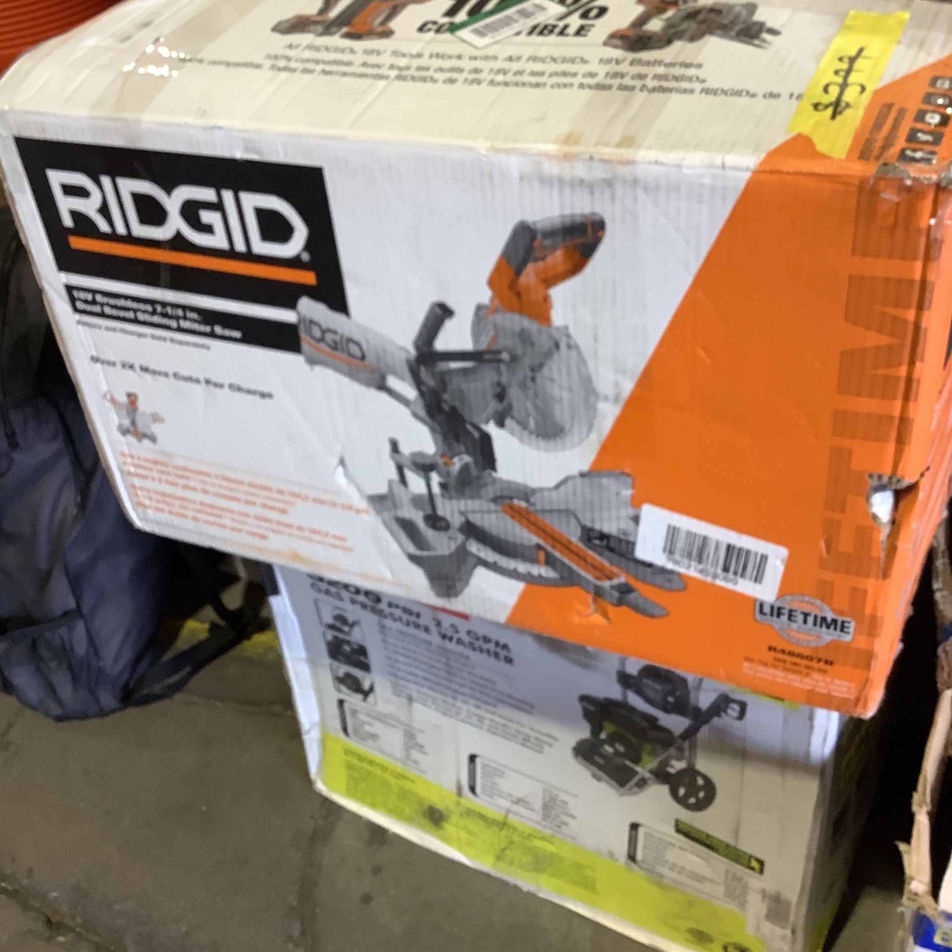 RIDGID 18V Brushless Cordless 1/4 Dual Bevel Sliding Miter