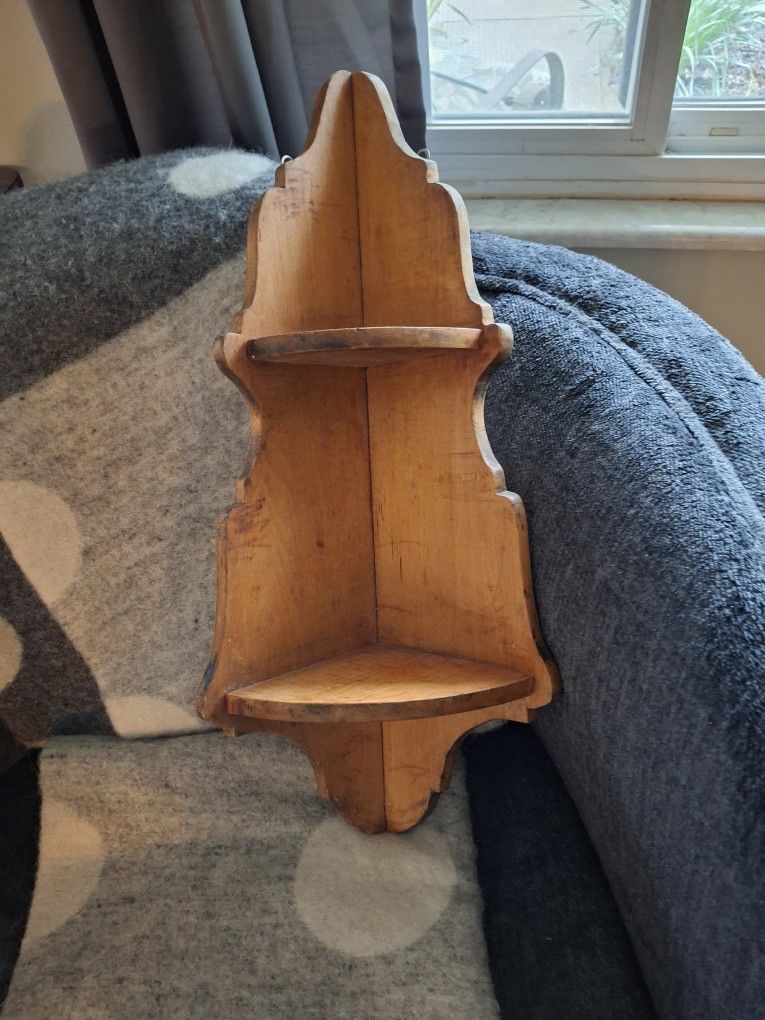 22x9 Wooden Hanging Corner Shelf