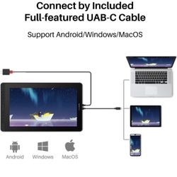 HUION KAMVAS 16 Drawing Tablet with Full-Laminated Screen, Digital Art Tablet with PenTech 3.0 Stylus USB-C Connection for Mac, PC, Linux & And