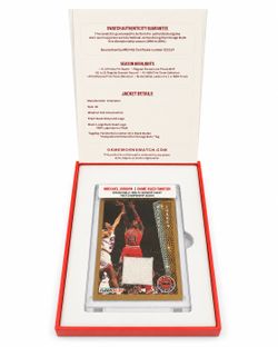 Michael Jordan Game Worn Swatch MEARS Auth 1990/91 Bulls Jacket