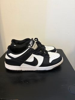 Nike Men’s Black and White Low-Top Skate Sneakers