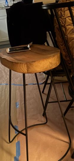 Wood barstool