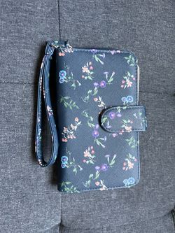 Floral Wristlet Wallet Clutch