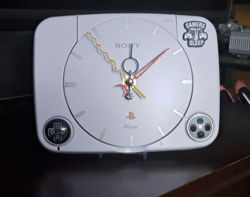 Custom Handmade PlayStation One Slim PSONE Clock Gamer Gift Man Cave Nostalgia 