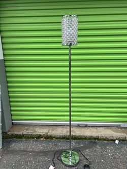 Crystal Bead Floor Lamp Chrome Finish