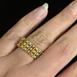 18K Gold, 3-Color Ring, All Sizes, 5.68 Gram