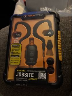 (MW31) Tough Tested Jobsite Stereo Earbuds With In - line Mic Néw