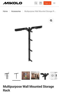 BRAND NEW MIKOLO Wall Mounted Weight Plate & Bar Storage Rack