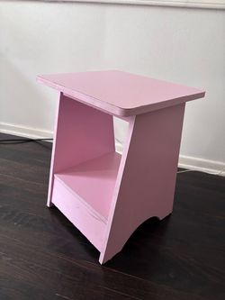 Pink Step Stool, Short Storage Stool