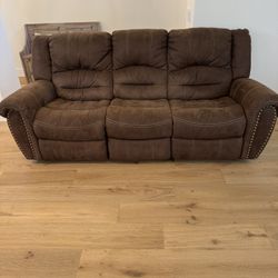 Two Suede Brown Couches! 