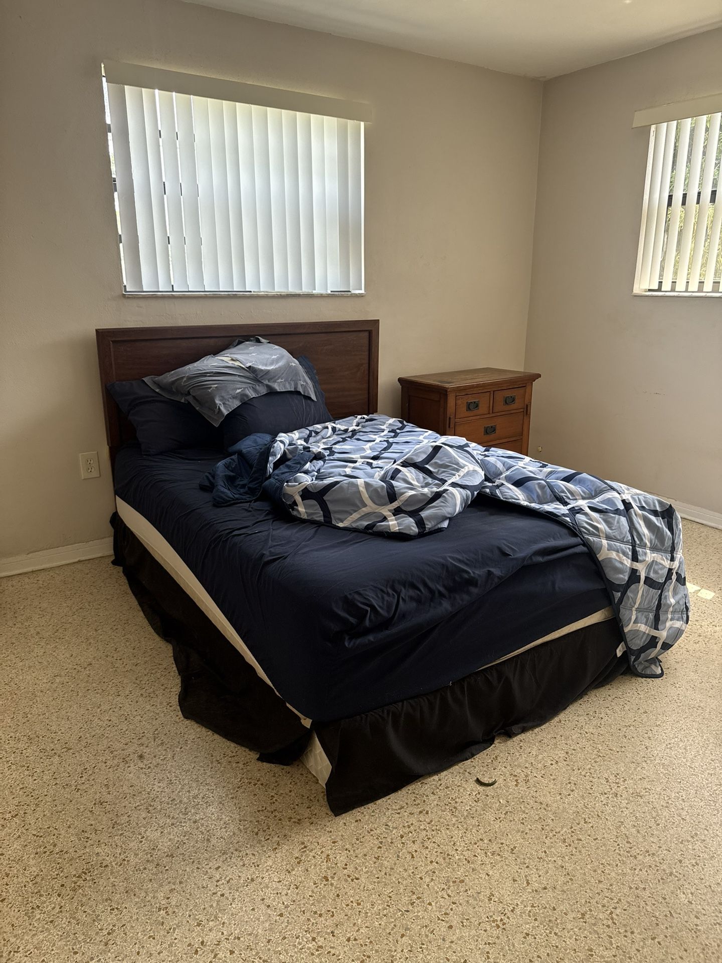 Bed, Night Stand ,desk And Mattress